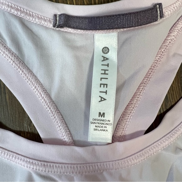 Athleta Light Pink Racer Back Tank SZ MED - Picture 3 of 6